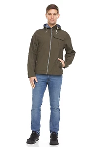 Swiss Tech Men's Hooded Windbreaker Jacket