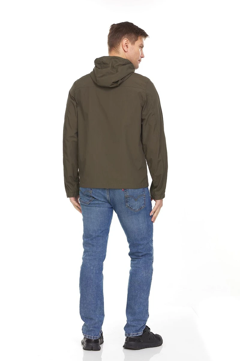 Swiss Tech Men's Hooded Windbreaker Jacket