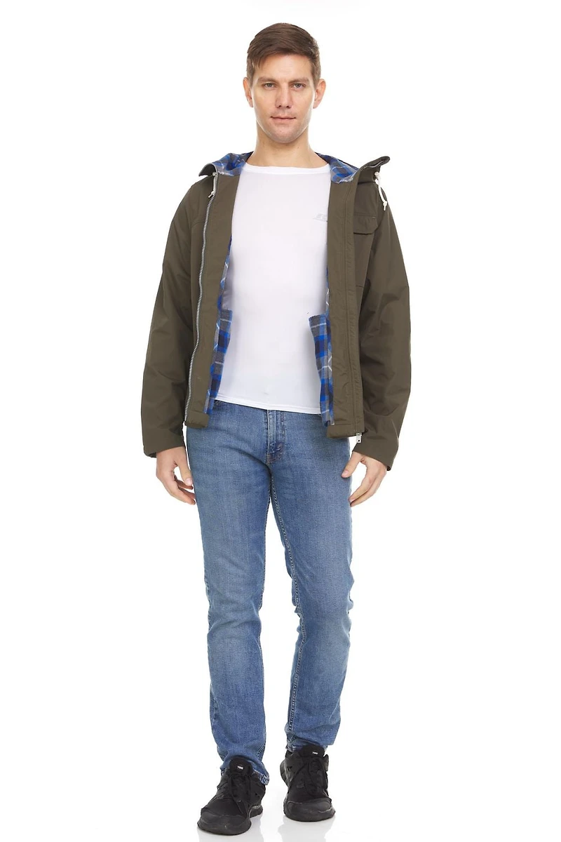 Swiss Tech Men's Hooded Windbreaker Jacket