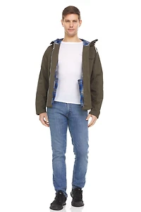 Swiss Tech Men's Hooded Windbreaker Jacket