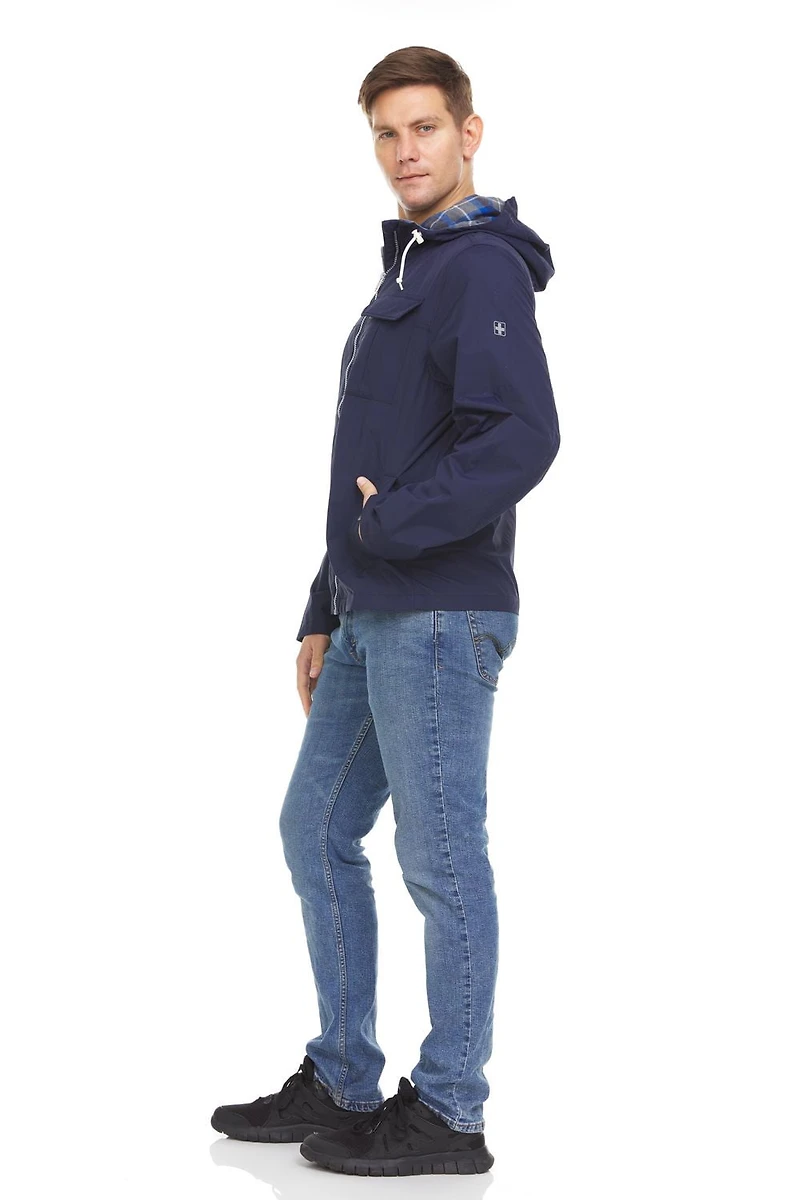 Veste coupe-vent à capuche Swiss Tech homme
