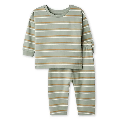 Ensemble 2 pièces avec t-shirt à manches longues George collection non genrée pour nourrissons