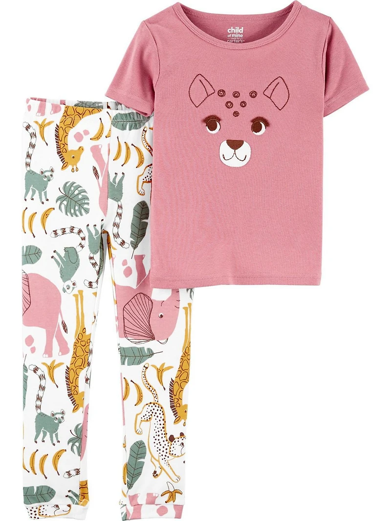 Pyjama 2 pièces pour bébé Coton Fille Child of Mine made by Carter’s – Safari