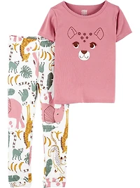 Pyjama 2 pièces pour bébé Coton Fille Child of Mine made by Carter’s – Safari