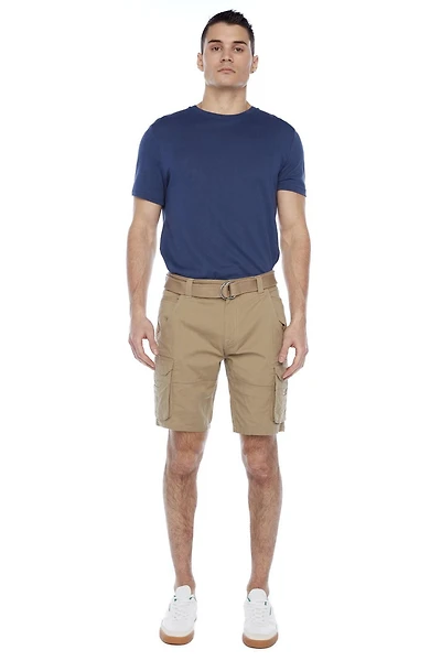 Jeaniologie ™ Short Cargo Ceinturé pour Homme - Beige