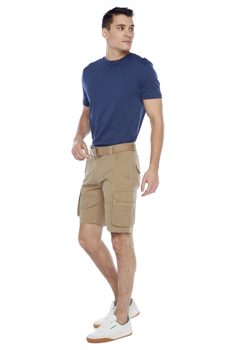 Jeaniologie ™ Short Cargo Ceinturé pour Homme - Beige