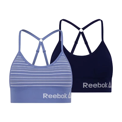 Reebok Ladies' Underwear 2 Pack Seamless Longline Performance Bralettes