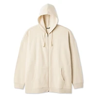 Haut à capuchon zippé sur la longueur George Plus pour hommes