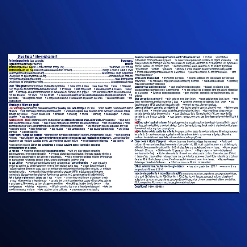 NyQuil Hot Remedy Cold, Flu & Congestion Medicine, Nighttime, Relief for Fever & Headache, Sore Throat Pain, Nasal Congestion, Runny Nose, Cough, Multi-Action, Honey Lemon Flavoured, 8 Powder Packets, 8CT