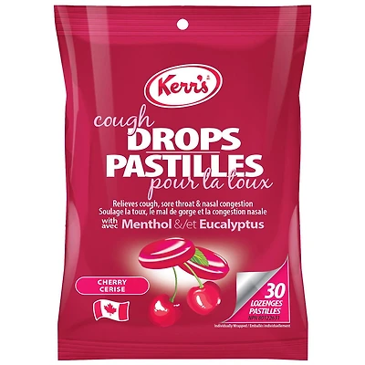 Kerr's Cherry Cough Drops with Menthol & Eucalyptus