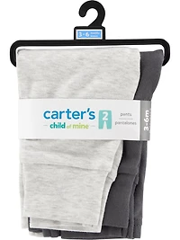 Carter's Child of Mine Baby Boys' 2-Pack Pants - Blue, Sizes Newborn-12 Months