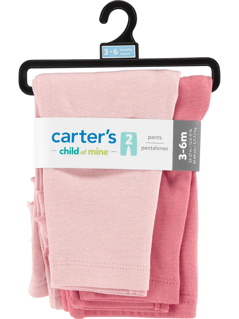 Carters Child of Mine Infant Girl’s 2pk Pants