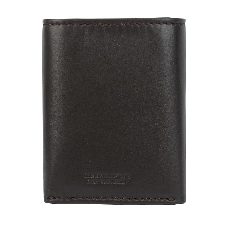 Portefeuille À Trois Volets Avec Embossage Et Marquage Au Laser