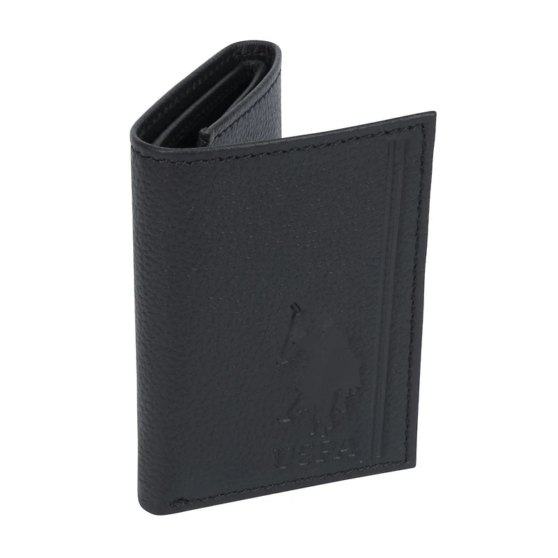 Portefeuille À Trois Volets Avec Embossage Et Marquage Estampé