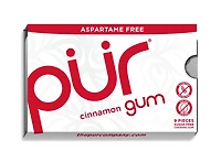 PUR Gum Chewing Gum Sans Sucre au Xylitol - Arôme Naturel de Cannelle - 9 Pièces (Lot de 1)