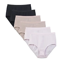 Fruit of the Loom Ladies Bodytone Cotton Briefs, 6-Pack