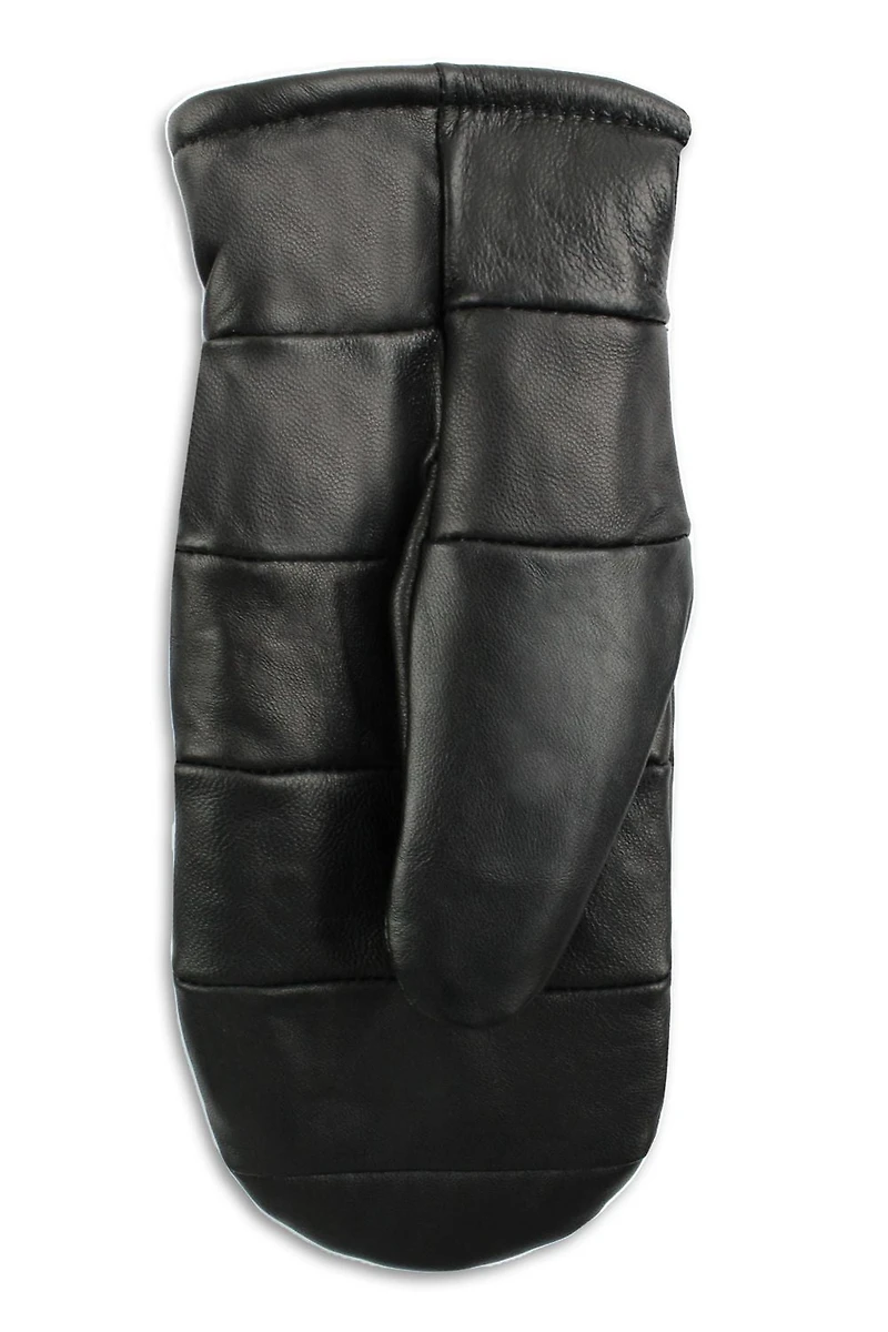 Hot Paws Mittaines en cuir véritable pour femmes