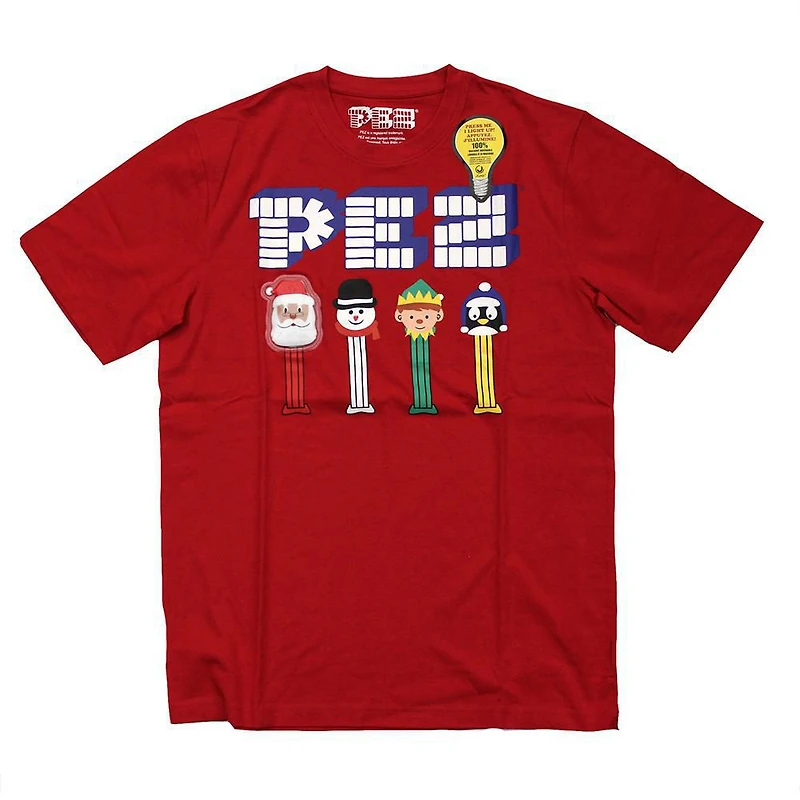 Pez Men's Light Up Patch Xmas T-Shirt