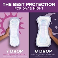 Serviettes d’incontinence ultraminces Poise pour femmes, degré d’absorption 8, absorption pour la nuit, longueur de la couverture extra, 36 unités POISE PAD LNG 36