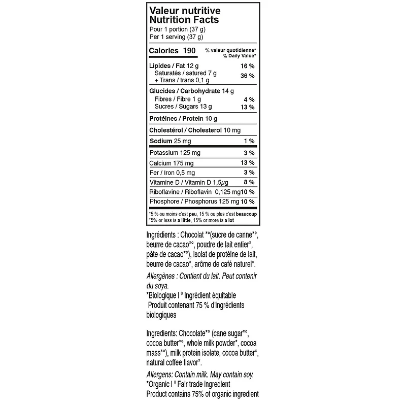 38 % MILK LATTE ENERGY BITES CRISPY CHOCOLATE CHUNKIES