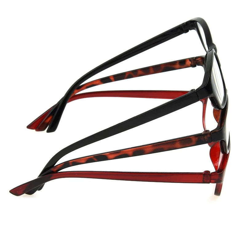 Lunettes de lecture rondes unisexes Equate - paquet de 3