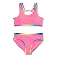 Justice Girls' Two Piece Bandeau Bikini Set