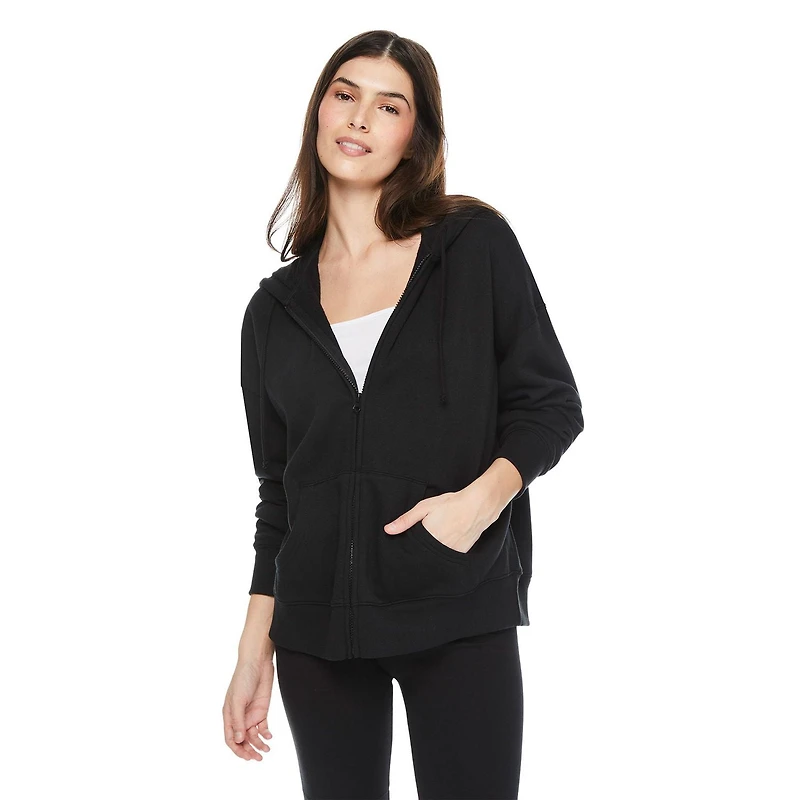 No Boundaries Women's Oversized Zip-Up Hoodie, Sizes XS-XXL