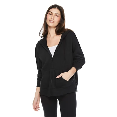 No Boundaries Women's Oversized Zip-Up Hoodie, Sizes XS-XXL
