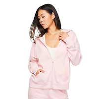 No Boundaries Women's Oversized Zip-Up Hoodie
