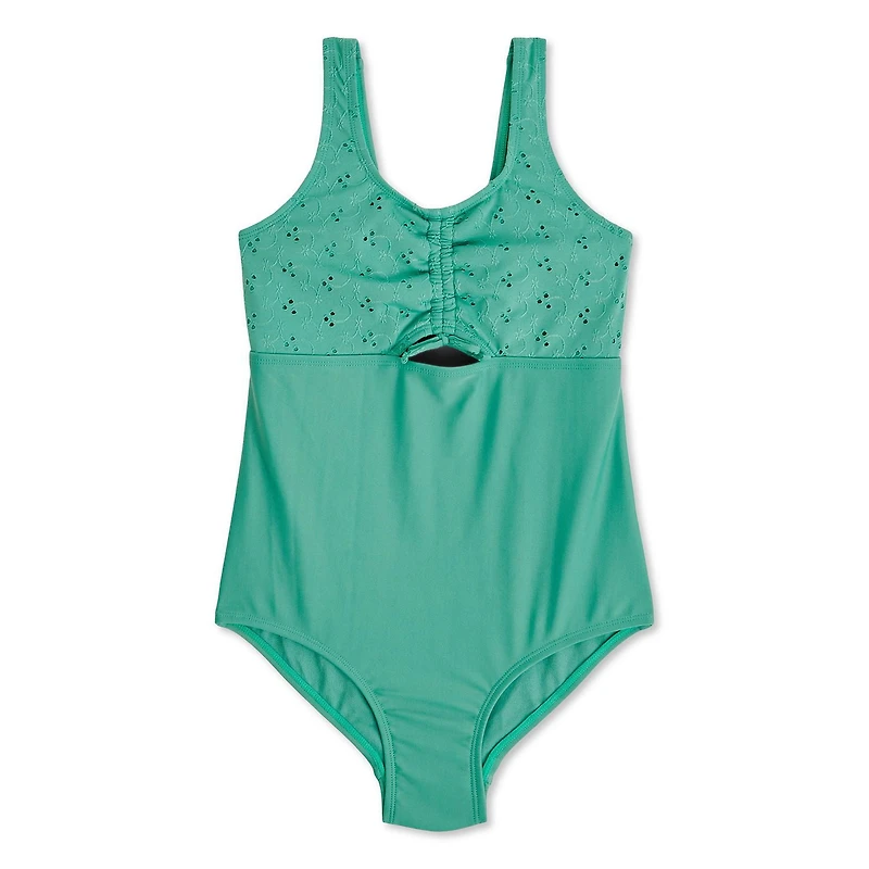 Justice Girls' Eyelet One Piece Swimsuit