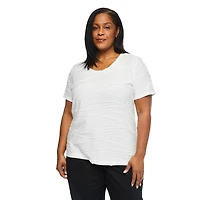 T-shirt à motif ondulé Iyla Plus pour femmes Tailles 1X-4X
