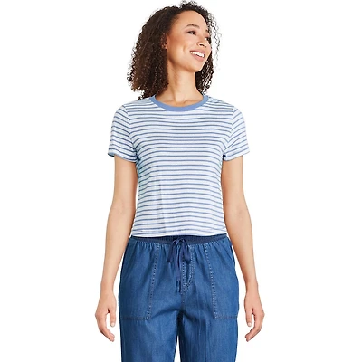 T-shirt raccourci George pour femmes Tailles TP–TTG