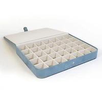 Mele and Co Cameron Plush Fabric Jewelry Box in Blue