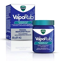 Vicks VapoRub Advanced Plus, Nasal Decongestant, Cough Suppressant, Medicated Vicks Vapours, Chest Rub Ointment