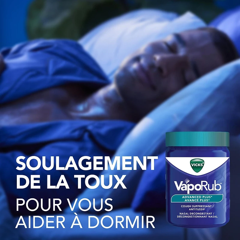 Vicks VapoRub Advanced Plus, Nasal Decongestant, Cough Suppressant, Medicated Vicks Vapours, Chest Rub Ointment