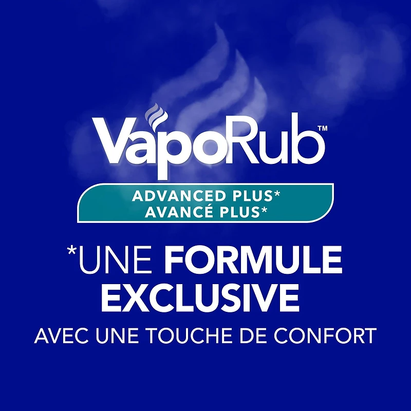 Vicks VapoRub Advanced Plus, Nasal Decongestant, Cough Suppressant, Medicated Vicks Vapours, Chest Rub Ointment