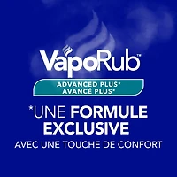 Vicks VapoRub Advanced Plus, Nasal Decongestant, Cough Suppressant, Medicated Vicks Vapours, Chest Rub Ointment