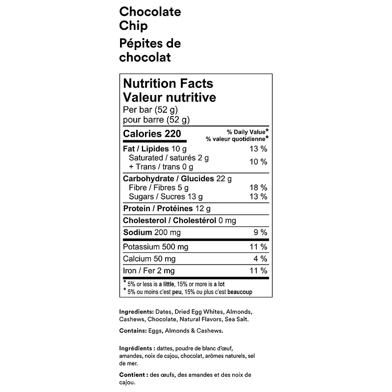 RXBAR Pépites de chocolat barres protéinées