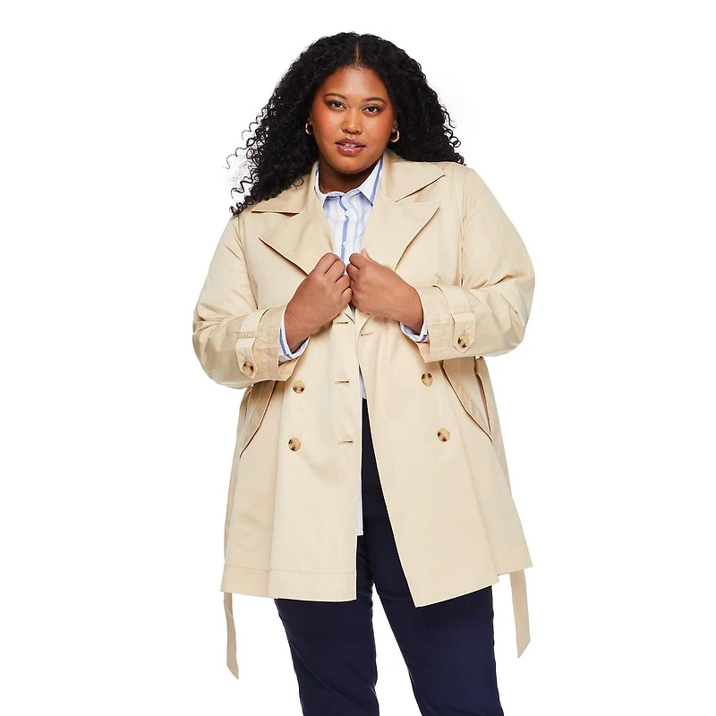 Lane Bryant Women's Plus Long Trench Coat