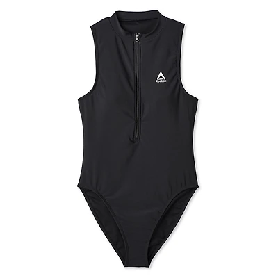 Reebok Women's Half Zip One Piece Swimsuit