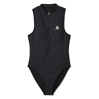 Reebok Women's Half Zip One Piece Swimsuit