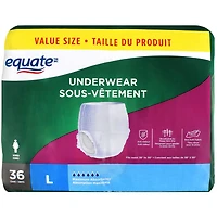 Equate Women’s Maximum Absorbency Protective Underwear, Large, 36 pairs