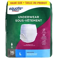 Equate Women’s Maximum Absorbency Protective Underwear, Large, 36 pairs