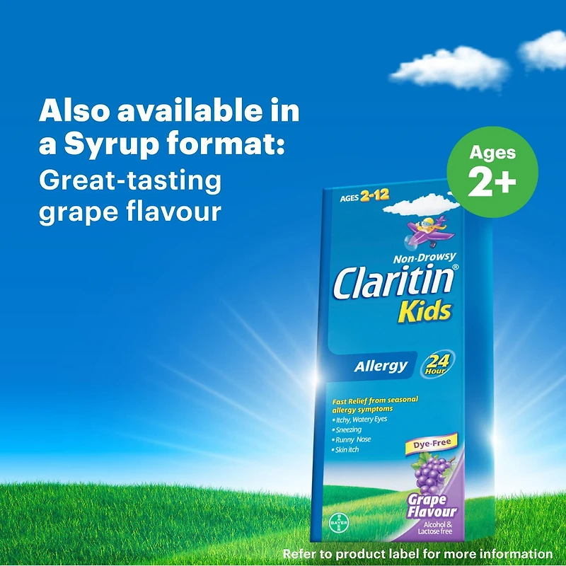 Claritin Kids Rapid Dissolve Allergy Medicine - 24 Hour Non-Drowsy Kids Allergy Medication, Antihistamines For Kids, Fast Allergy Relief Of Itchy, Watery, Red Eyes, Sneezing, Runny Nose, 10 Rapid Dissolve Tablets