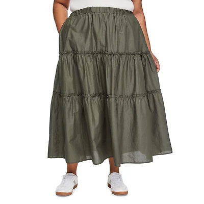 Lane Bryant Women's Plus Tiered Maxi Skirt