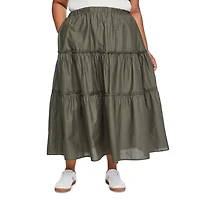 Lane Bryant Women's Plus Tiered Maxi Skirt