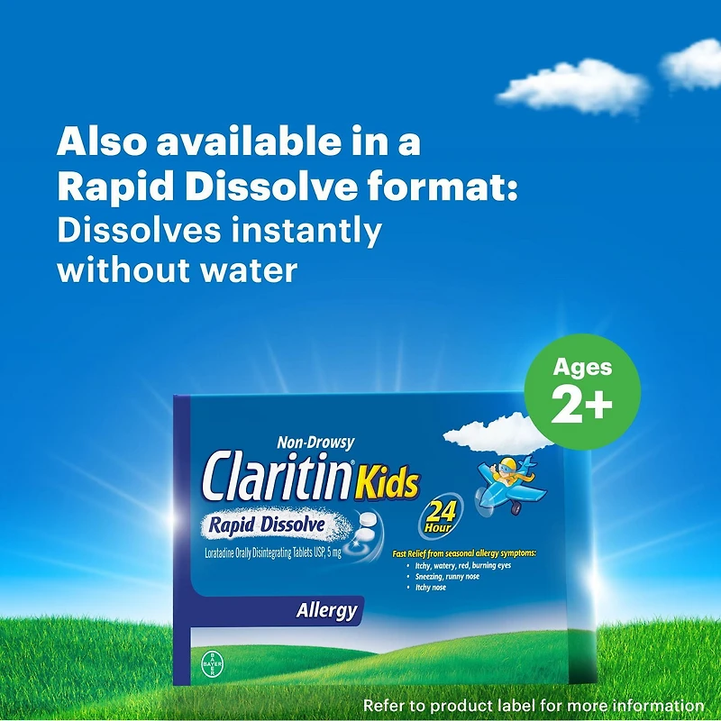 Claritin Kids Syrup Allergy Medicine - 24 Hour Non-Drowsy Kids Allergy Medication, Antihistamines For Kids, Fast Allergy Relief Of Itchy Watery Eyes, Sneezing, Runny Nose, Itchy Skin and Hives, 120 mL