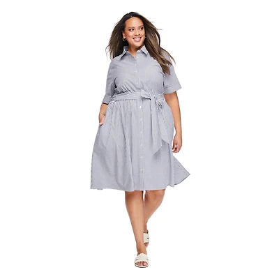 Lane Bryant Women'S Plus Shirt Midi Dress