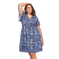 Lane Bryant Women's Plus Printed T-Shirt Dress