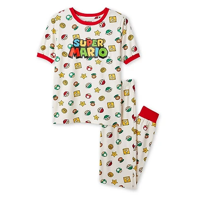 Super Mario Boys' Two Piece Pajama Set